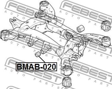 Febest BMAB-020 - Uležištenje, tijelo osovine www.parts5.com