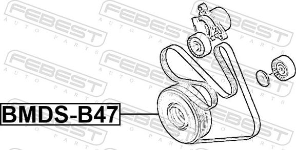 Febest BMDS-B47 - Belt Pulley, crankshaft www.parts5.com