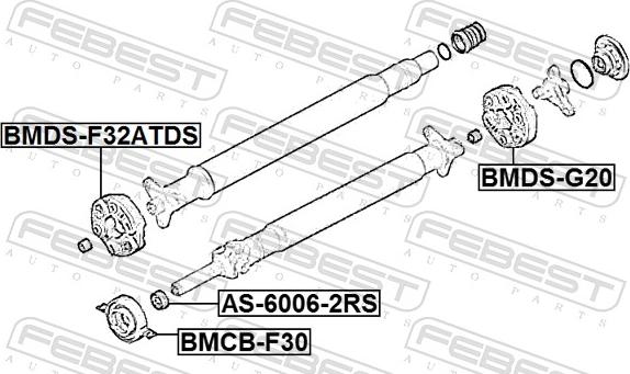 Febest BMDS-F32ATDS - Flexible disc, propshaft joint www.parts5.com