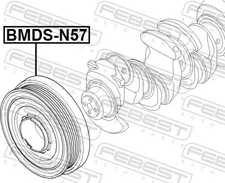 Febest BMDS-N57 - Belt Pulley, crankshaft www.parts5.com