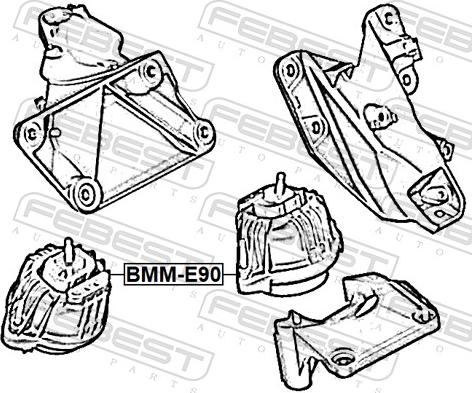 Febest BMM-E90 - Suport motor www.parts5.com