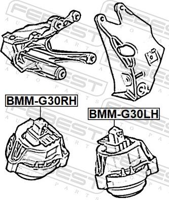 Febest BMM-G30RH - Holder, engine mounting www.parts5.com