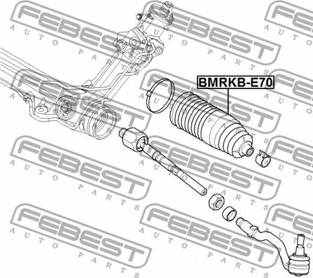 Febest BMRKB-E70 - Bellow, steering www.parts5.com