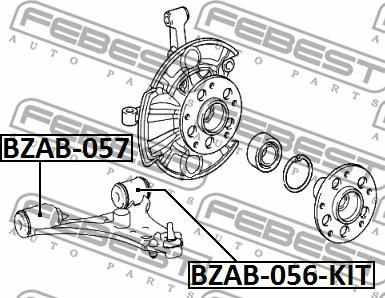 Febest BZAB-057 - Ulożenie riadenia www.parts5.com