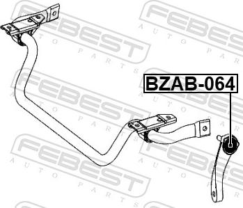 Febest BZAB-064 - Tie Bar Bush www.parts5.com