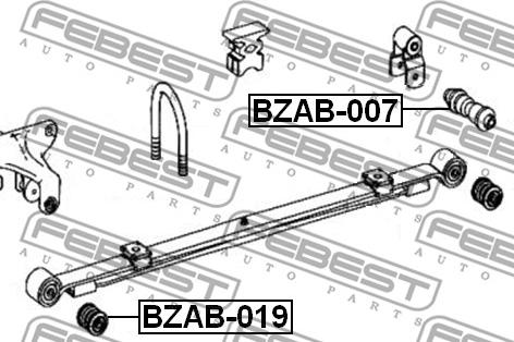 Febest BZAB-019 - Bush, leaf spring parts5.com