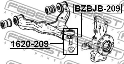 Febest BZBJB-209 - Remondikomplekt,kande / juhtliigend www.parts5.com