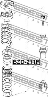 Febest BZD-211F - Tampon cauciuc, suspensie www.parts5.com