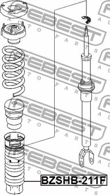 Febest BZSHB-211F - Capac protectie / Burduf, amortizor www.parts5.com