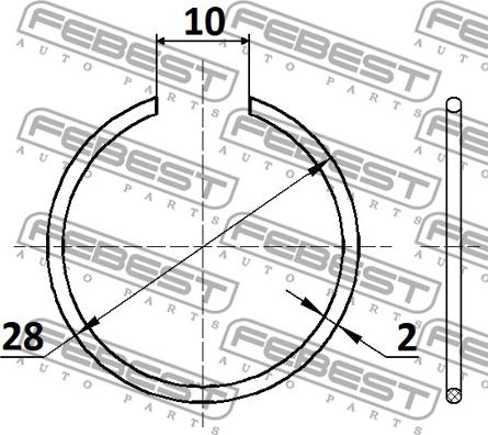 Febest CC-1-28X2 - Mounting Set, drive shaft bellow www.parts5.com