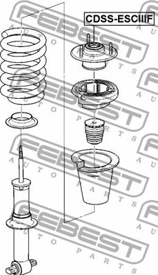 Febest CDSS-ESCIIIF - Top Strut Mounting www.parts5.com