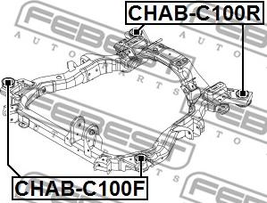 Febest CHAB-C100R - Έδραση , σώμα άξονα www.parts5.com