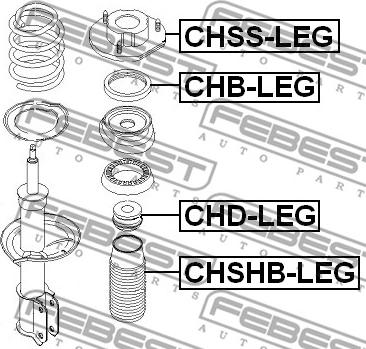 Febest CHSS-LEG - Top Strut Mounting www.parts5.com