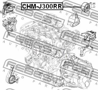 Febest CHM-J300RR - Soporte, motor www.parts5.com