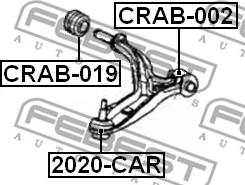 Febest CRAB-019 - Сайлентблок, рычаг подвески колеса www.parts5.com