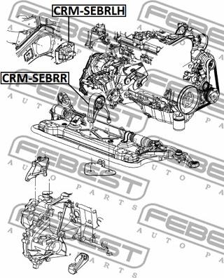 Febest CRM-SEBRR - Holder, engine mounting www.parts5.com