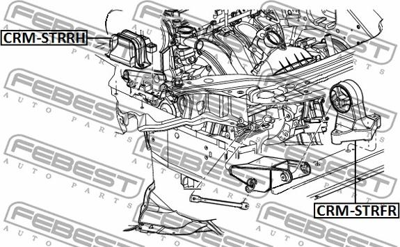 Febest CRM-STRRH - Holder, engine mounting www.parts5.com