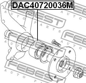 Febest DAC40720036M - Wheel Bearing parts5.com