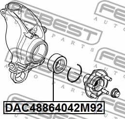 Febest DAC48864042M92 - Wheel Bearing www.parts5.com