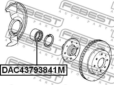 Febest DAC43793841M - Wheel Bearing parts5.com