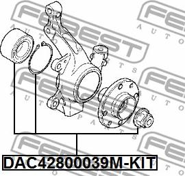 Febest DAC42800039M-KIT - Set rulment roata www.parts5.com