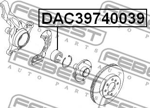 Febest DAC39740039 - Kolesni lezaj www.parts5.com