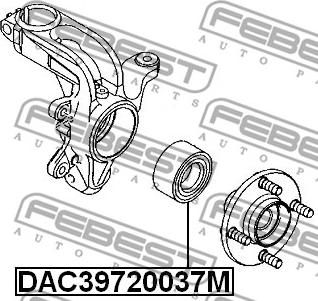 Febest DAC39720037M - Rulment roata www.parts5.com