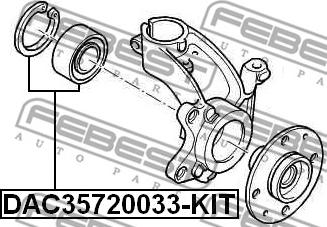 Febest DAC35720033-KIT - Wheel hub, bearing Kit www.parts5.com