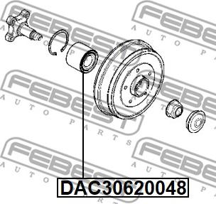 Febest DAC30620048 - Radlager www.parts5.com