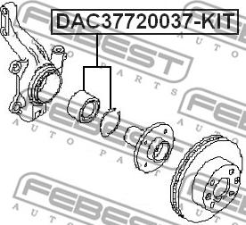 Febest DAC37720037-KIT - Комплект подшипника ступицы колеса www.parts5.com