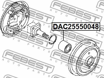 Febest DAC25550048 - Ležaj kotača www.parts5.com