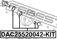 Febest DAC25520042-KIT - Wheel hub, bearing Kit www.parts5.com