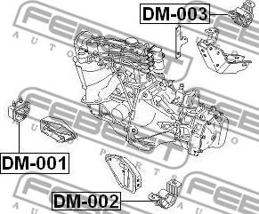 Febest DM-001 - Suport motor www.parts5.com