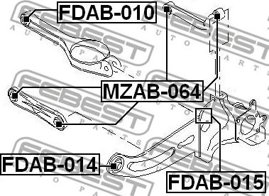 Febest FDAB-014 - Suport,trapez www.parts5.com