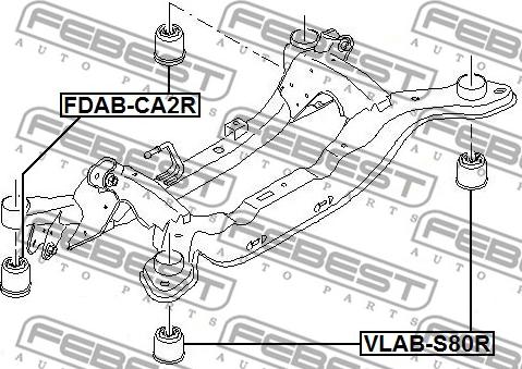 Febest FDAB-CA2R - Втулка, балка моста www.parts5.com