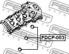 Febest FDCP-003 - Seal Ring, spark plug shaft www.parts5.com