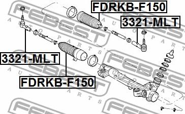 Febest FDRKB-F150 - Bellow, steering www.parts5.com