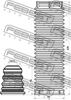 Febest FDSHB-KUGIIF-KIT - Dust Cover Kit, shock absorber www.parts5.com