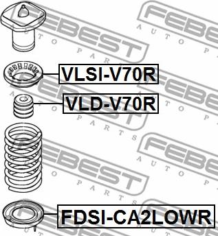 Febest FDSI-CA2LOWR - Пружинно легло - чиния www.parts5.com