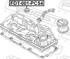 Febest FDT-001-PCS4 - Gasket, cylinder head cover www.parts5.com