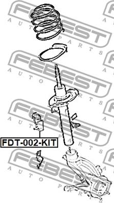 Febest FDT-002-KIT - Spacer Bush, shock absorber www.parts5.com