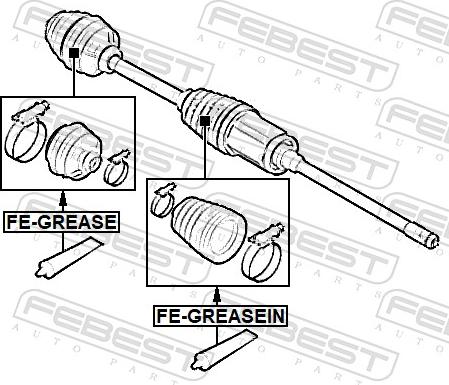 Febest FE-GREASEIN - Grasa www.parts5.com