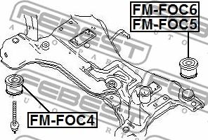 Febest FM-FOC4 - Mounting, axle beam parts5.com