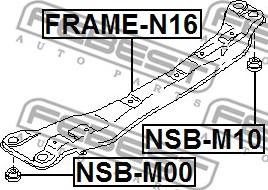 Febest NSB-M10 - Mounting, axle beam www.parts5.com