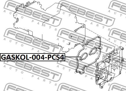 Febest GASKOL-004-PCS4 - Tömítőgyűrű, gyertya furat www.parts5.com