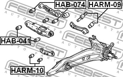 Febest HAB-074 - Uležištenje, upravljač www.parts5.com