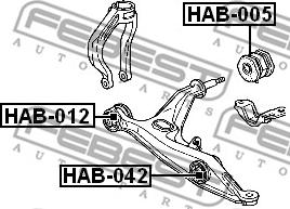 Febest HAB-042 - Έδραση, ψαλίδι www.parts5.com