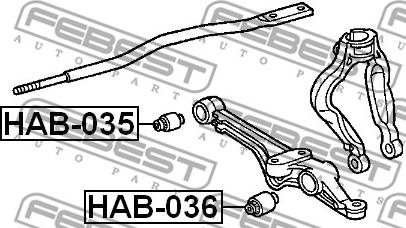 Febest HAB-035 - Suport,trapez www.parts5.com