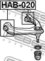 Febest HAB-020 - Uležištenje, spona www.parts5.com