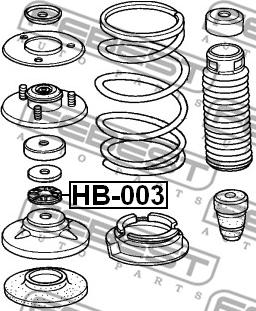 Febest HB-003 - Kotrljajući ležaj, šolja amortizera www.parts5.com